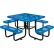 Global Industrial™ 46" Square Picnic Table, Expanded Metal, Blue