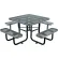 Global Industrial™ 46" Square Picnic Table, Expanded Metal, Gray