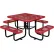 Global Industrial™ 46" Square Picnic Table, Expanded Metal, Red