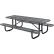 Global Industrial™ 8' Rectangular Picnic Table, Expanded Metal, Gray