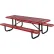 Global Industrial™ 8' Rectangular Picnic Table, Expanded Metal, Red