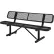 Global Industrial™ 6' Outdoor Steel Bench w/ Backrest, Expanded Metal, Black