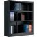 Interion® All Steel Bookcase 36"W x 12"D x 42"H, Black, 3 Openings