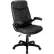 Interion® Executive Chair With High Back & Flip-Up Arms, Leather, Black