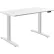 Interion® Electric Height Adjustable Desk, 60"W x 30"D, White W/ White Base