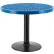 Global Industrial™ 36" Round Outdoor Café Table, 29"H, Expanded Metal, Blue