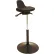 Interion® Sit-Stand Pneumatic Height Adjustable Stool, 21"-31" Seat Height, Black