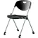 Interion® Plastic Stacking & Nesting Folding Chair with Casters, Black, 2/PK