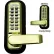 Lockey Digital Door Lock 2835 Lever Handle with Double Combination, Bright Brass
