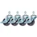 Caster Conversion Kit For Global Industrial™ Air Scrubber, 4/Pack