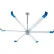 Global Industrial™ 12' HVLS Ceiling Fan, BLDC Motor, 77,722 CFM, 208/240V