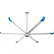 Global Industrial™ 16' HVLS Ceiling Fan, BLDC Motor, 109,700 CFM, 208/240V