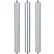 Global Industrial™ 15" Replacement Roller, 1.9" Dia., Galvanized Steel, Pack of 3