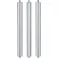 Global Industrial™ 21" Replacement Roller, 1.9" Dia., Galvanized Steel, Pack of 3