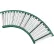 Global Industrial™ 90° Curved Section for 24"W Gravity Conveyors, Tapered Rollers