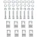 Replacement Clamp I-Beam Mounting Kit for Global Industrial™ Gantry Cranes, Set of 8