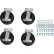 Replacement 8" x 2" Caster Kit for Global Industrial™ Gantry Cranes, Set of 4