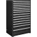 Global Industrial™ Modular Drawer Cabinet, 14 Drawers, w/ Lock, 36"W x 24"D x 57"H, Black