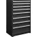 Global Industrial™ Modular Drawer Cabinet, 8 Drawers, w/Lock, 36"Wx24"Dx57"H, Black