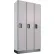 Global Industrial™ 1-Tier 3 Door Wood Locker, 36"W x 15"D x 76"H, Gray, Assembled
