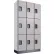 Global Industrial™ 3-Tier 9 Door Wood Locker, 36"W x 15"D x 76"H, Gray, Assembled