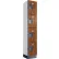 Global Industrial™ 4-Tier 4 Door Wood Locker, 12"W x 15"D x 76"H, Cherry, Assembled