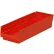 Global Industrial™ Plastic Nesting Storage Shelf Bin 6-5/8"W x 17-7/8"L x 4"H Red - Pkg Qty 20