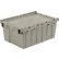 Global Industrial™ Plastic Attached Lid Shipping & Storage Container 21-7/8x15-1/4x9-11/16 Gray