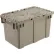 Global Industrial™ Plastic Attached Lid Shipping & Storage Container 22-3/8"Lx13"Wx13"H, Gray