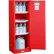 Justrite® Paint & Ink Cabinet With Manual Close Single Door, 22 Gallon Capacity, Red
