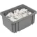 Global Industrial™ Plastic Dividable Grid Container, 10-7/8"L x 8-1/4"W x 5"H, Gray - Pkg Qty 20