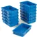 Global Industrial™ Plastic Dividable Grid Container, 16-1/2"L x 10-7/8"W x 3-1/2"H, Blue - Pkg Qty 12