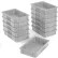 Global Industrial™ Plastic Dividable Grid Container, 16-1/2"L x 10-7/8"W x 3-1/2"H, Gray - Pkg Qty 12