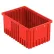 Global Industrial™ Plastic Dividable Grid Container, 16-1/2"L x 10-7/8"W x 8"H, Red - Pkg Qty 8