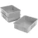 Global Industrial™ Plastic Dividable Grid Container, 22-1/2"L x 17-1/2"W x 6"H, Gray - Pkg Qty 3