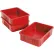 Global Industrial™ Plastic Dividable Grid Container, 22-1/2"L x 17-1/2"W x 6"H, Red - Pkg Qty 3