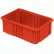 Global Industrial™ Plastic Dividable Grid Container, 22-1/2"L x 17-1/2"W x 8"H, Red - Pkg Qty 3