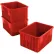 Global Industrial™ Plastic Dividable Grid Container, 22-1/2"L x 17-1/2"W x 12"H, Red - Pkg Qty 3