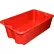 MFG Tray Molded Fiberglass Nest & Stack Tote, 24-1/4"L x 14-3/4"W x 8"H, Red - Pkg Qty 10