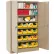 Global Industrial™ Locking Storage Cabinet,  48"W x 24"D x 78"H, 24 Yellow Bins, Unassembled