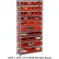 Global Industrial™ Steel Open Shelving - 28 Red 8-1/4x10-3/4x7 Stacking Bins 8 Shelves 36x12x73