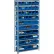 Global Industrial™ Steel Open Shelving - 28 Blue 8-1/4x14-3/4x7 Stacking Bins 8 Shelf 36x12x73