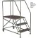 Tri-Arc Mobile 4 Step Steel 24"W X 36"L Work Platform Ladder With Handrails