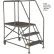 Tri-Arc Mobile 5 Step Steel 24"W X 36"L Work Platform Ladder With Handrails