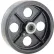 Global Industrial™ 6" x 2" Mold-On Rubber Wheel - Axle Size 1/2"