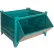 Global Industrial Stackable Steel Container,Hopper Front, 42"Lx35"Wx24"H, 4000 lb Cap, Green