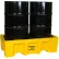 Eagle 1620 2 Drum Spill Containment Pallet 66 Gallon Capacity - Yellow with Drain
