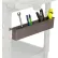 Global Industrial™ Utility Bin w/Railing Mount Kit, 21"L x 2-1/2"W x 4"H, Gray