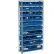 Global Industrial™ Steel Open Shelving with 12 Blue Plastic Stacking Bins 5 Shelves - 36x18x39