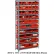 Global Industrial™ Steel Open Shelving with 15 Red Plastic Stacking Bins 6 Shelves - 36x12x39